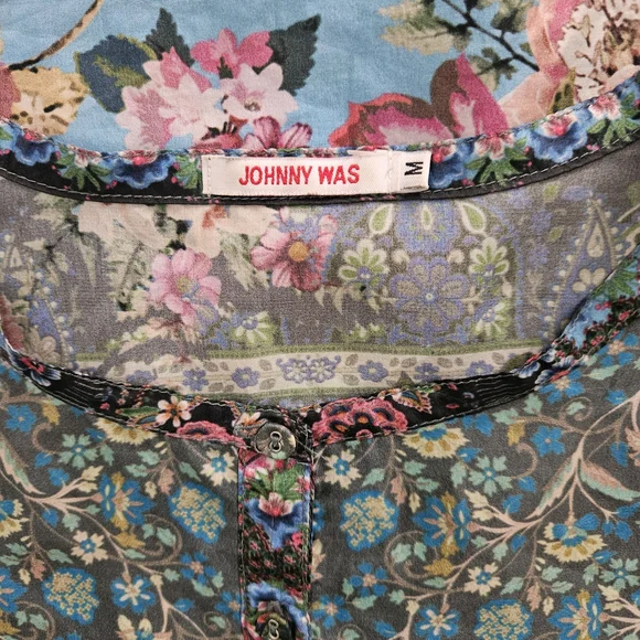 Johnny Was Besino Silk Tunic Top Size:M - Picture 11 of 11